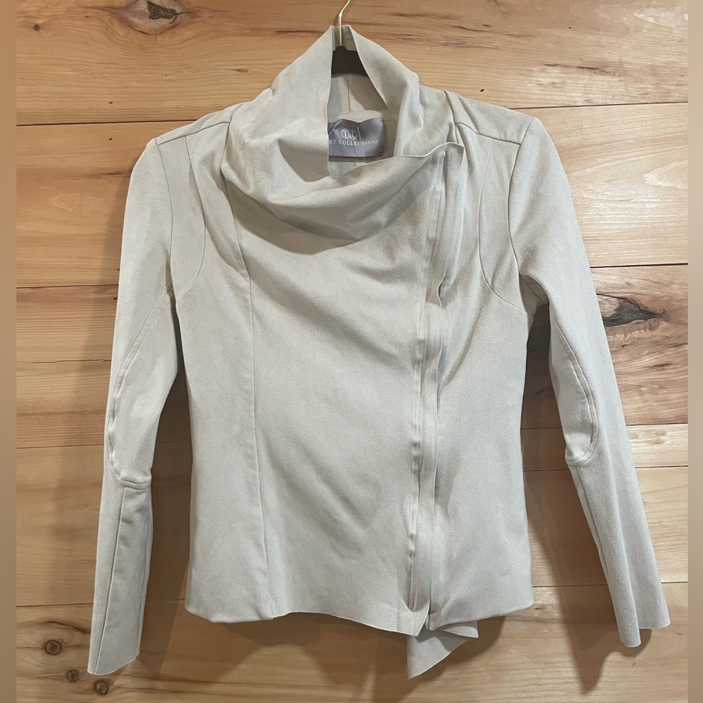 Tart Collections Cream Vegan Suede Jacket Size XS